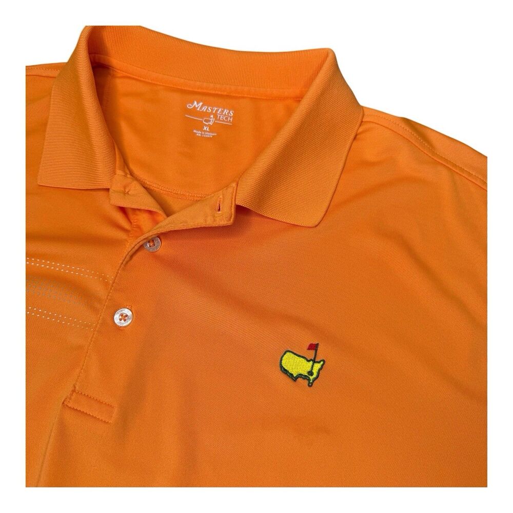 Masters Tech Tournament Augusta National Polo Shirt Mens XL Orange Golf